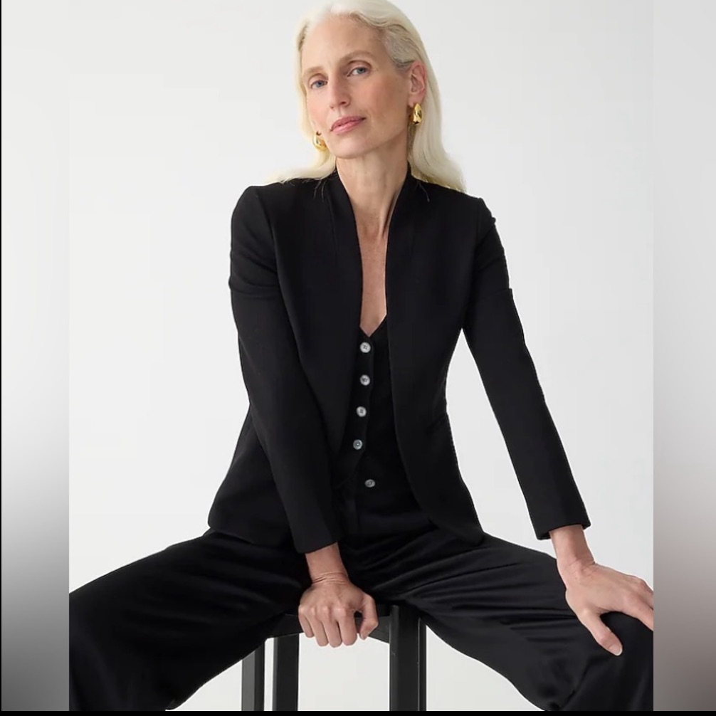 J.Crew Black Going Out Blazer In Stretch Twill Womens Size 4